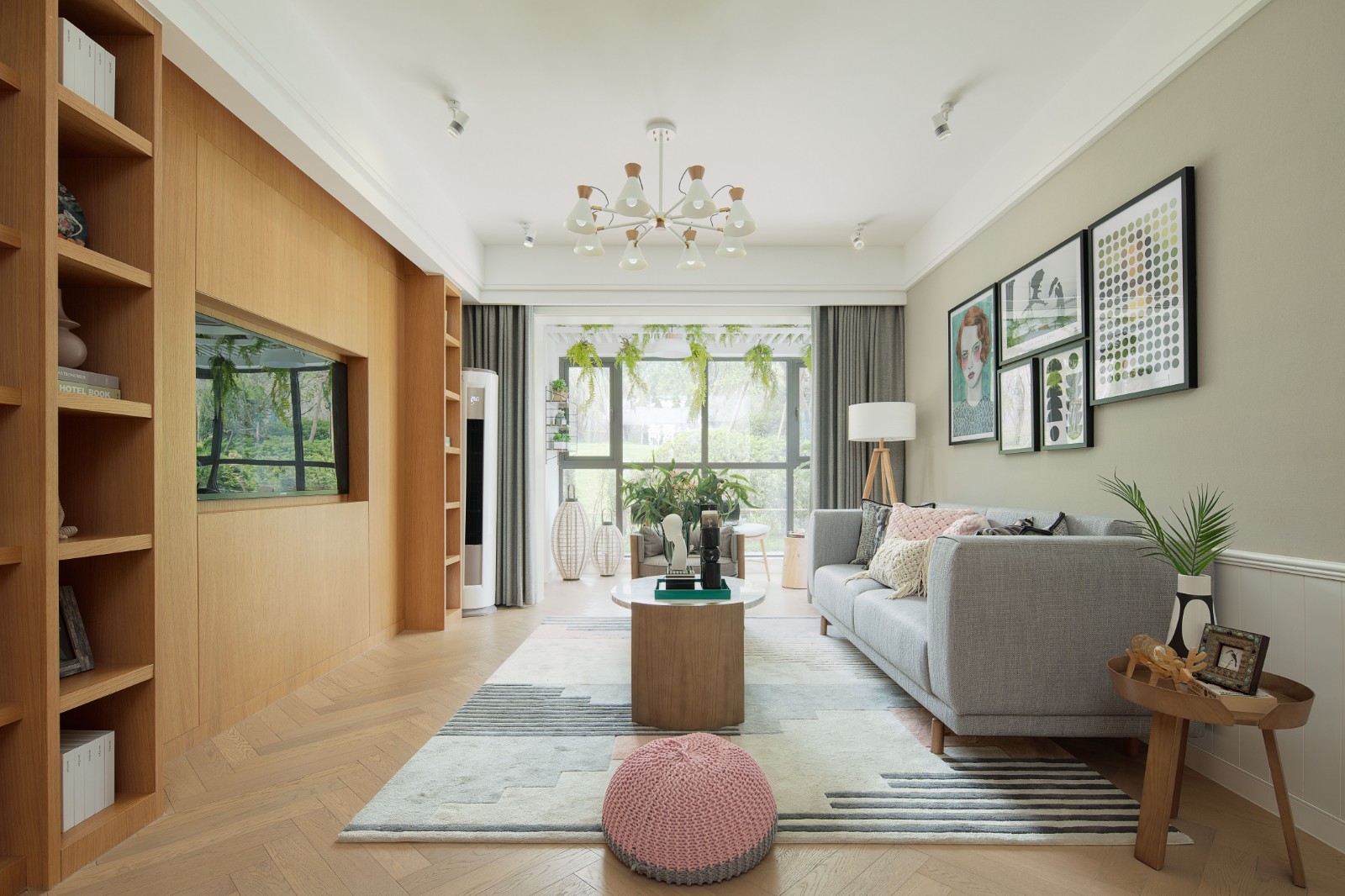 北歐風格家裝設計室內(nèi)裝修效果圖-客廳