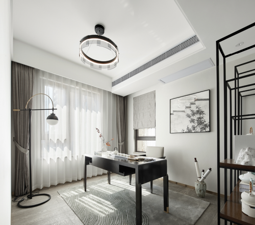 現(xiàn)代新中式風格室內(nèi)設(shè)計家裝案例-書房