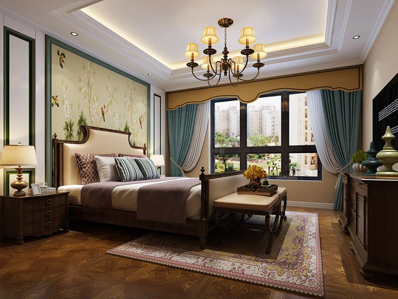 泰州市濱江新區(qū)富陽(yáng)社區(qū)歐式風(fēng)格三居室裝修案例