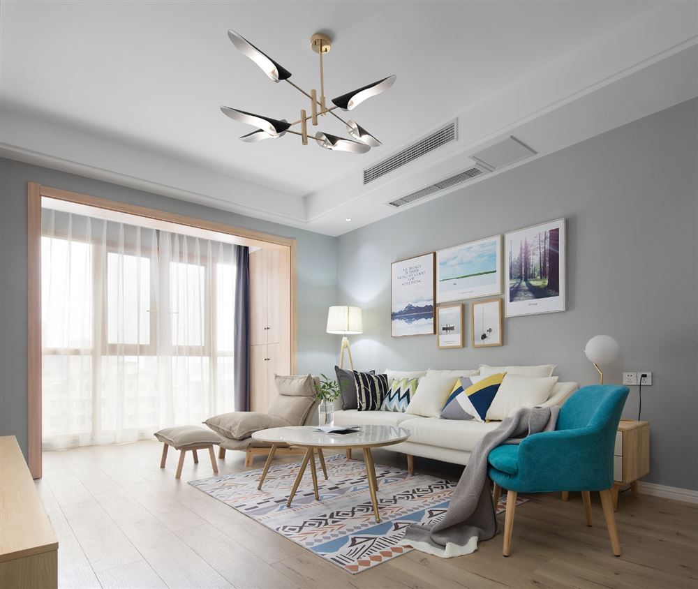 江門市翠景園北歐風(fēng)格三居室裝修案例