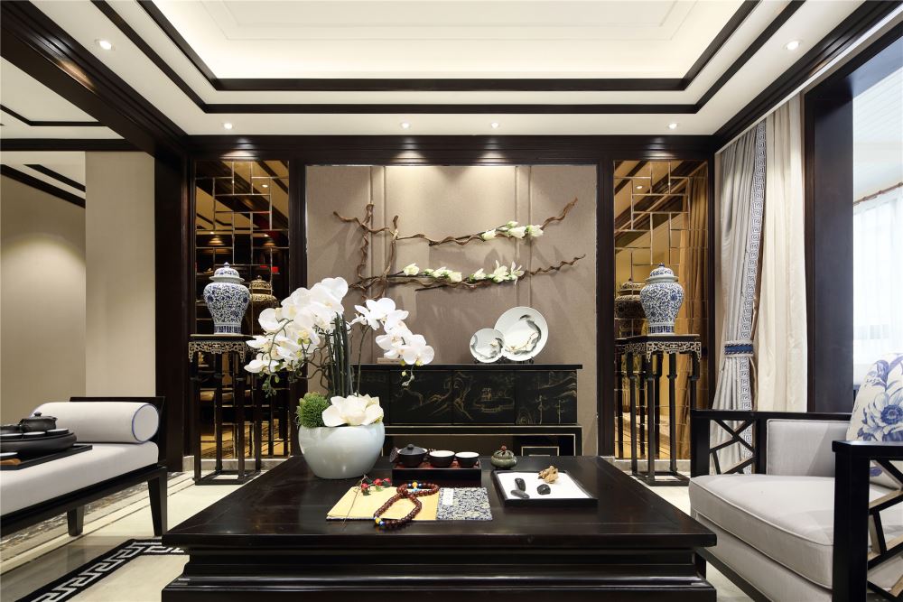 江門市陽光新城新古典風格四居室裝修案例