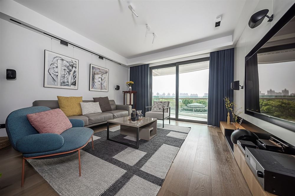 江門市恩平錦江花城現(xiàn)代簡(jiǎn)約風(fēng)格三居室裝修案例