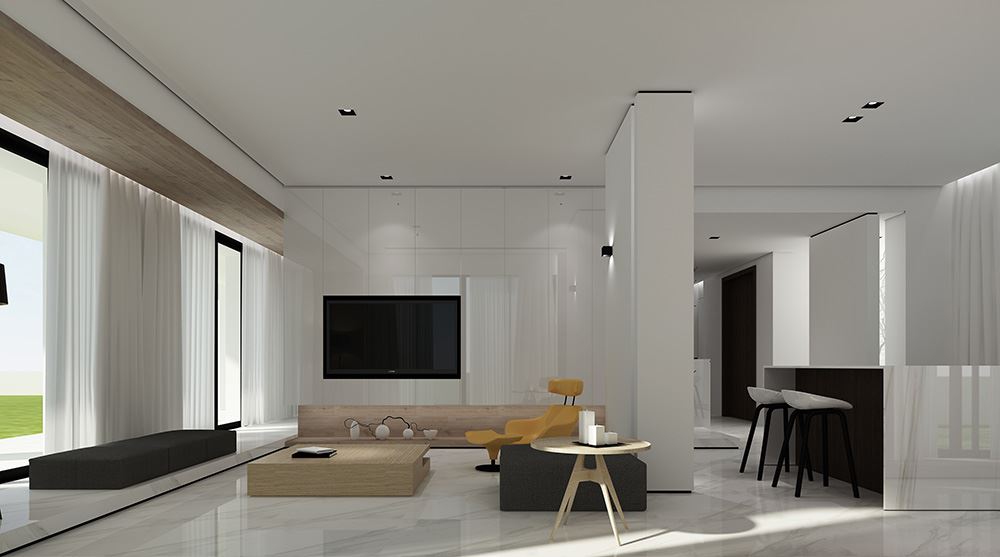 廣州市華發(fā)中央公園現(xiàn)代簡約風格別墅裝修案例