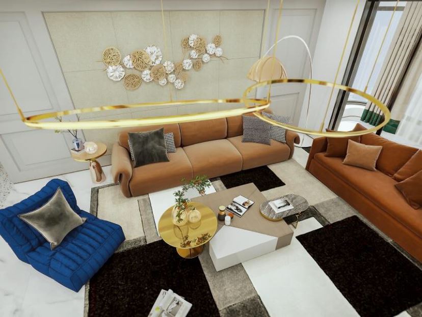 江門市鶴山碧桂園別墅輕奢風(fēng)格四居室裝修案例