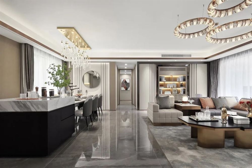 臺州市濱江鉑金海岸歐式風(fēng)格四居室裝修案例