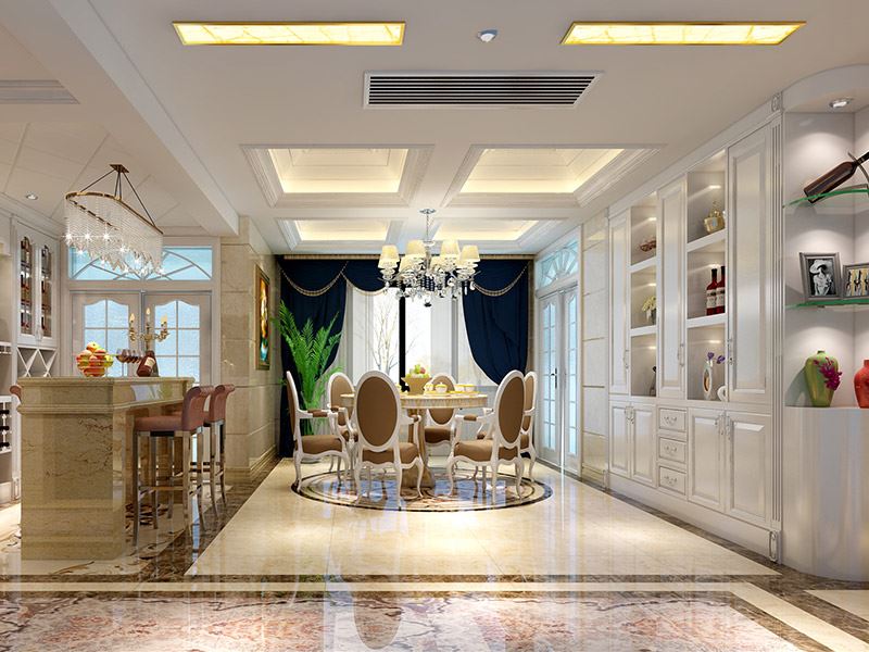 佛山市保利閱江臺歐式風(fēng)格四居室裝修案例