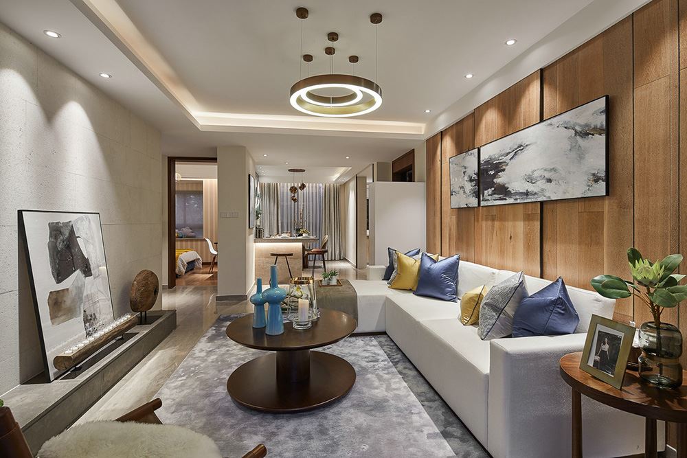 南寧市江宇都會(huì)明珠輕奢風(fēng)格三居室裝修案例