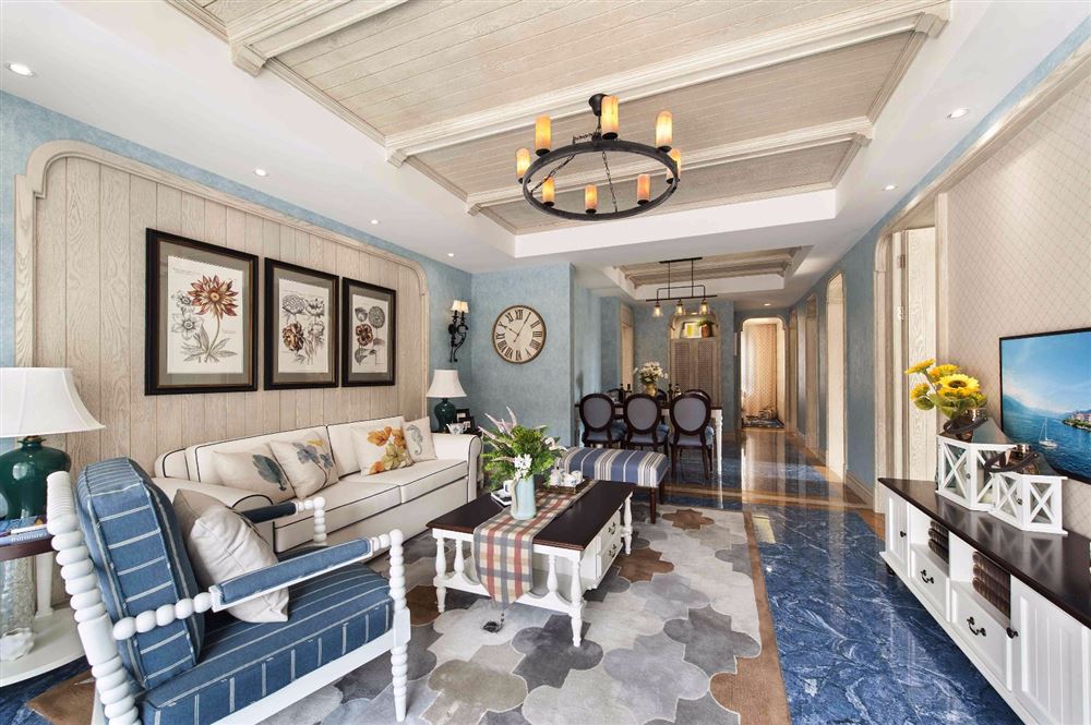 茂名市碧桂園&middot;公園壹號地中海風(fēng)格四居室裝修案例