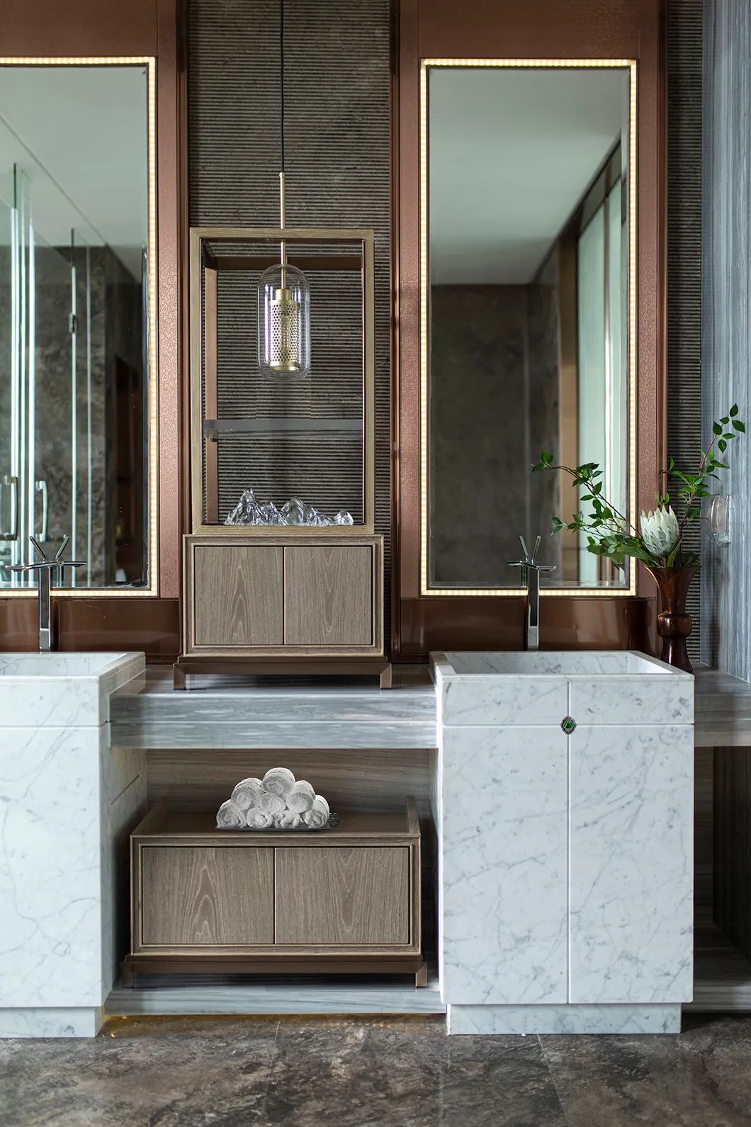 新中式風格家裝設(shè)計復式裝修效果圖-衛(wèi)生間