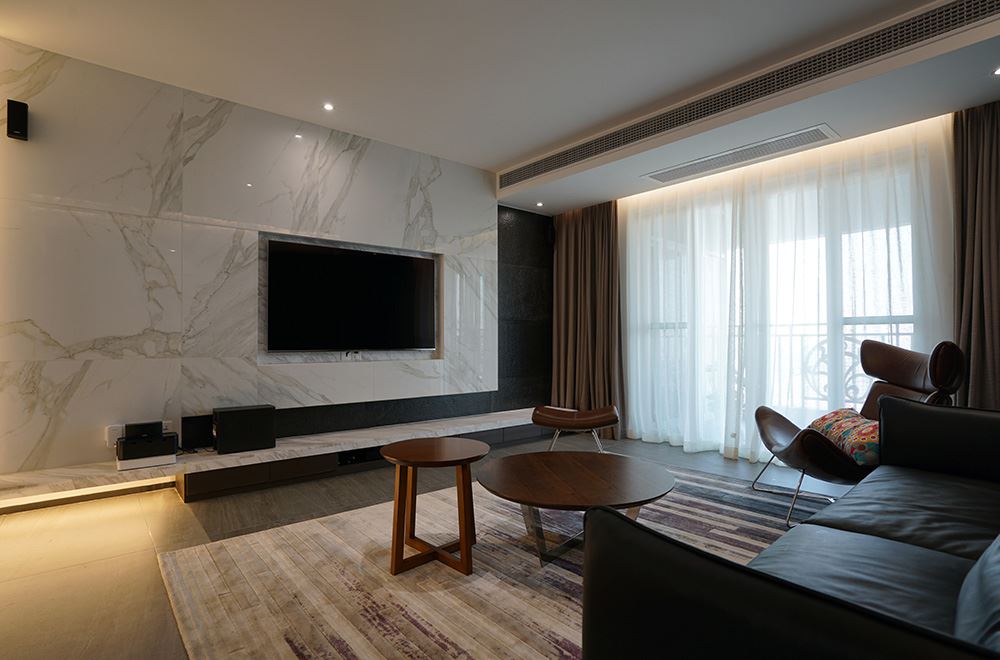 廣州市中?；ǔ菫超F(xiàn)代簡約風格三居室裝修案例