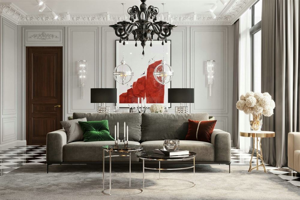 佛山市保利閱江臺(tái)歐式風(fēng)格三居室裝修案例