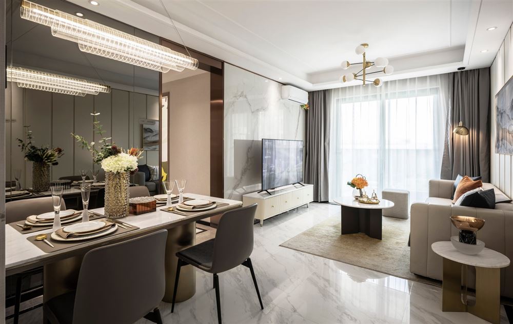 佛山市順德華潤(rùn)置地廣場(chǎng)現(xiàn)代簡(jiǎn)約風(fēng)格三居室裝修案例