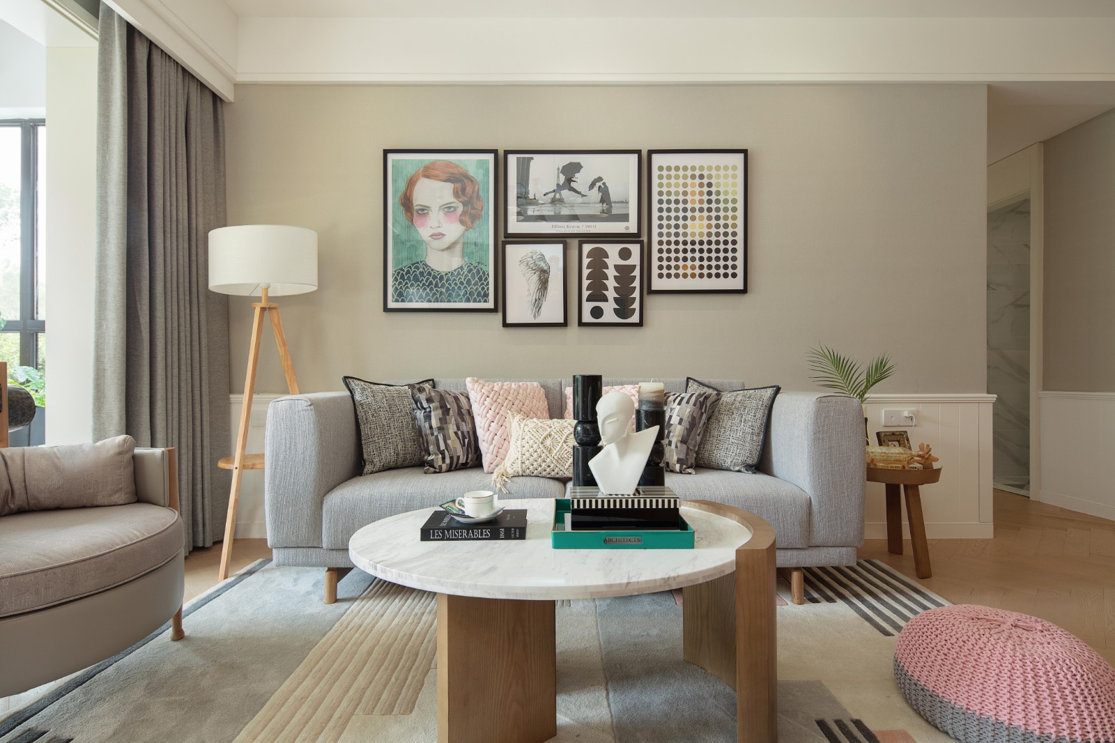 北歐風格家裝設計室內(nèi)裝修效果圖-客廳沙發(fā)