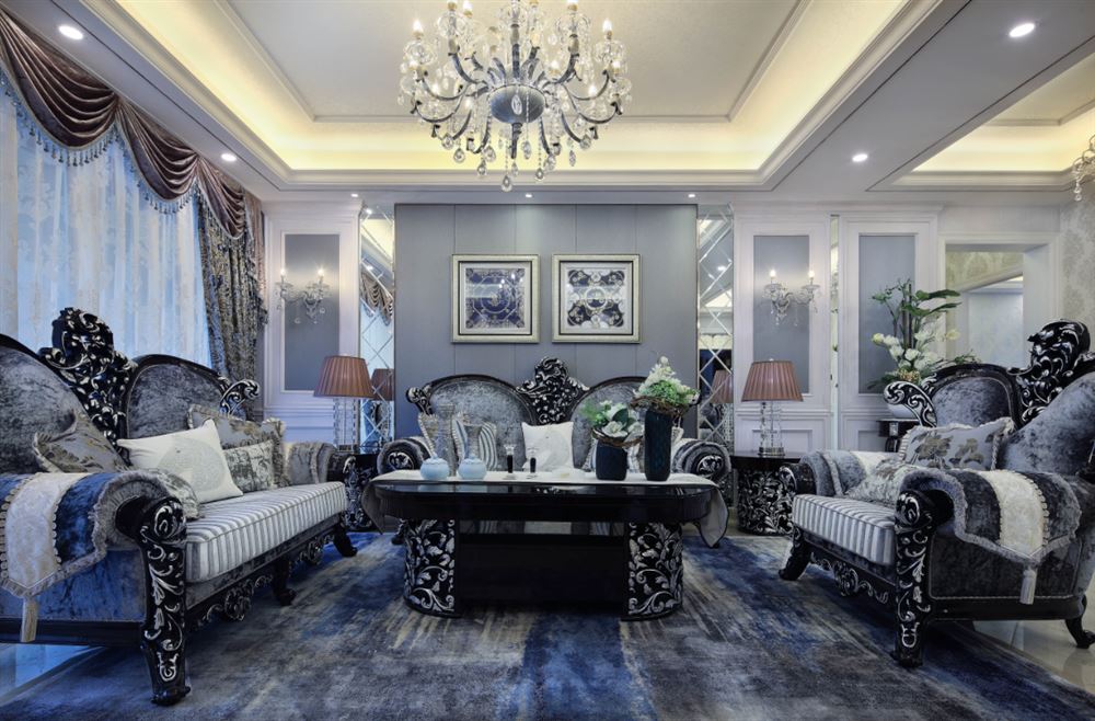 汕頭市金碧外灘灣輕奢風(fēng)格三居室裝修案例