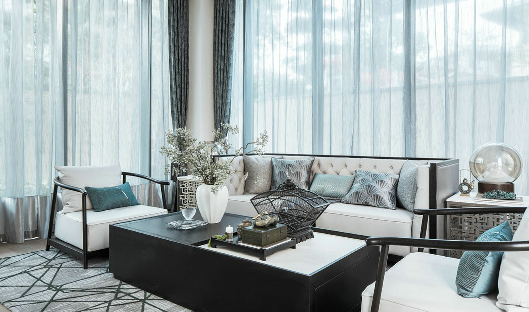 佛山市佛奧灣新中式風(fēng)格四居室裝修案例