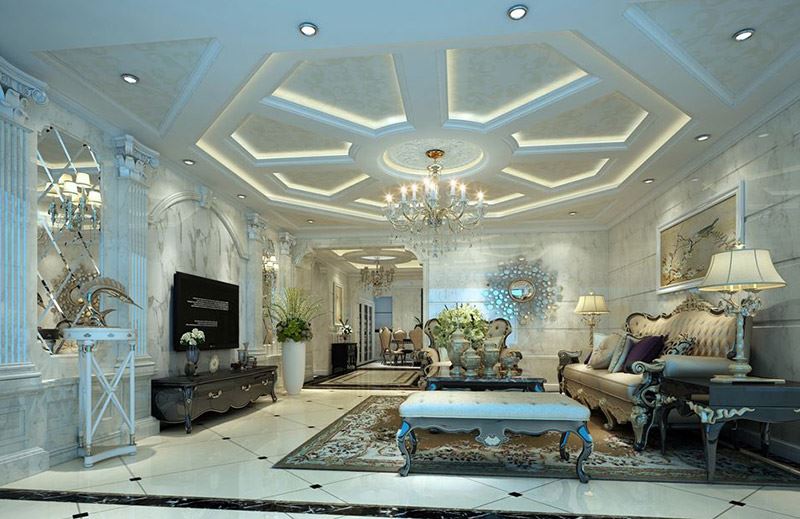 佛山市金茂碧桂園正榮府歐式風格五居室裝修案例