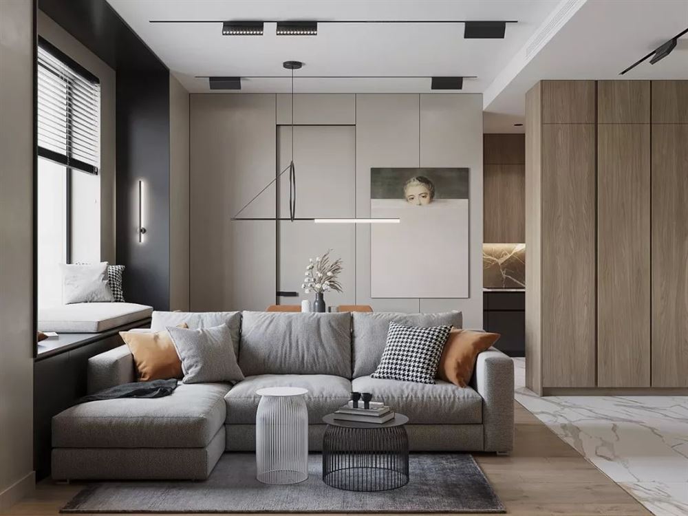 佛山市招商曦岸輕奢風格三居室裝修案例