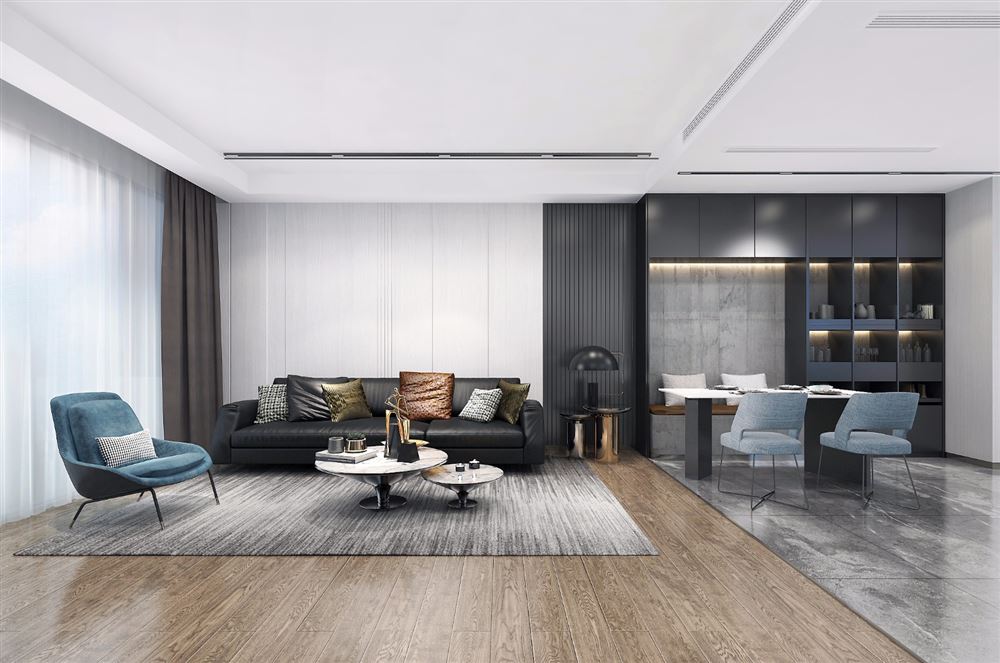 廣州市東方夏灣拿別墅現(xiàn)代簡約風(fēng)格三居室裝修案例