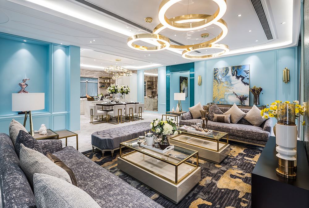 南寧市綠城春江明月歐式風(fēng)格三居室裝修案例