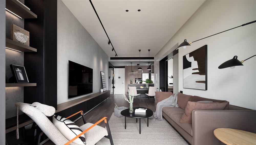 廣州市中山一路小區(qū)現(xiàn)代簡約風格二居室裝修案例