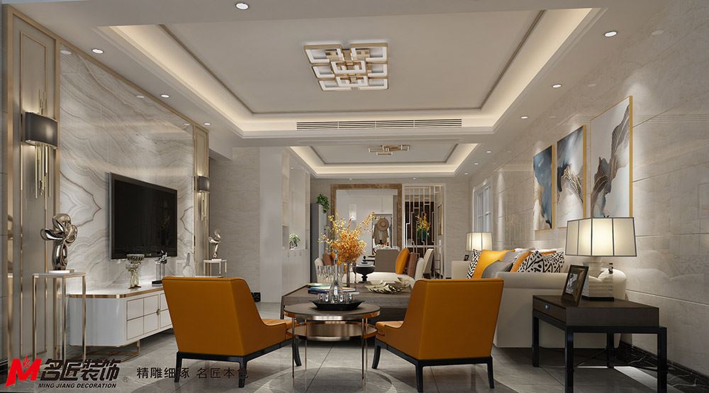 茂名市誠杰名仕公館歐式風格三居室裝修案例