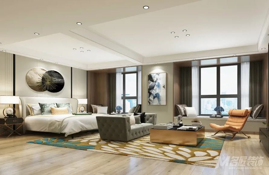 南寧市華發(fā)國賓壹號輕奢風(fēng)格三居室裝修案例