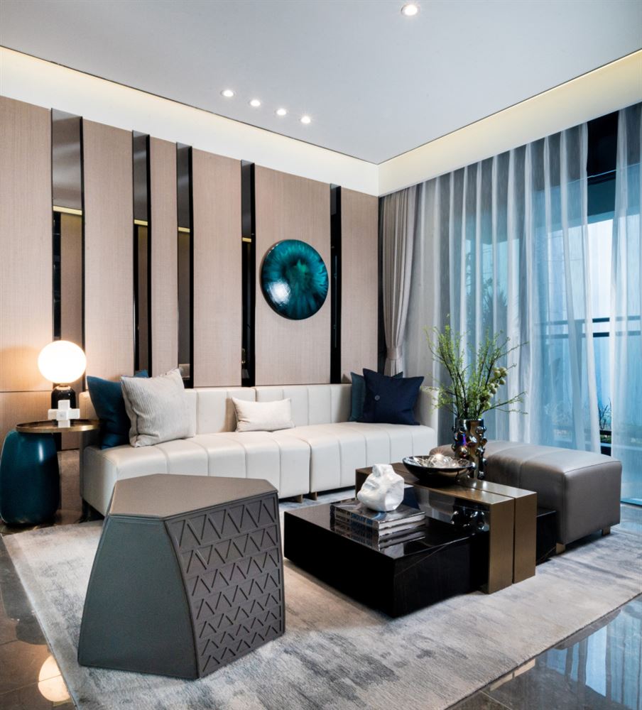 江門市海怡園輕奢風(fēng)格三居室裝修案例