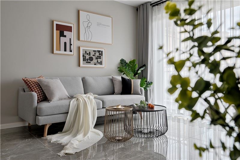 江門市駿景灣豪庭北歐風格三居室裝修案例