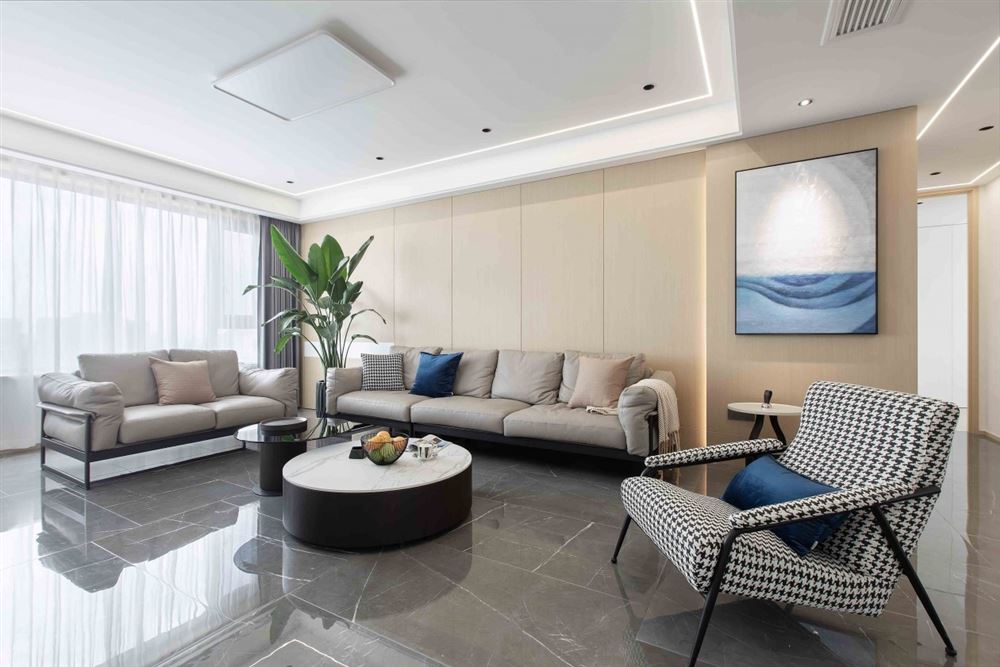 江門市白石路住宅樓現(xiàn)代簡約風格四居室裝修案例