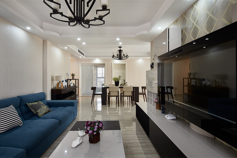 嘉興市龍鼎萬達廣場現(xiàn)代簡約風(fēng)格三居室裝修案例