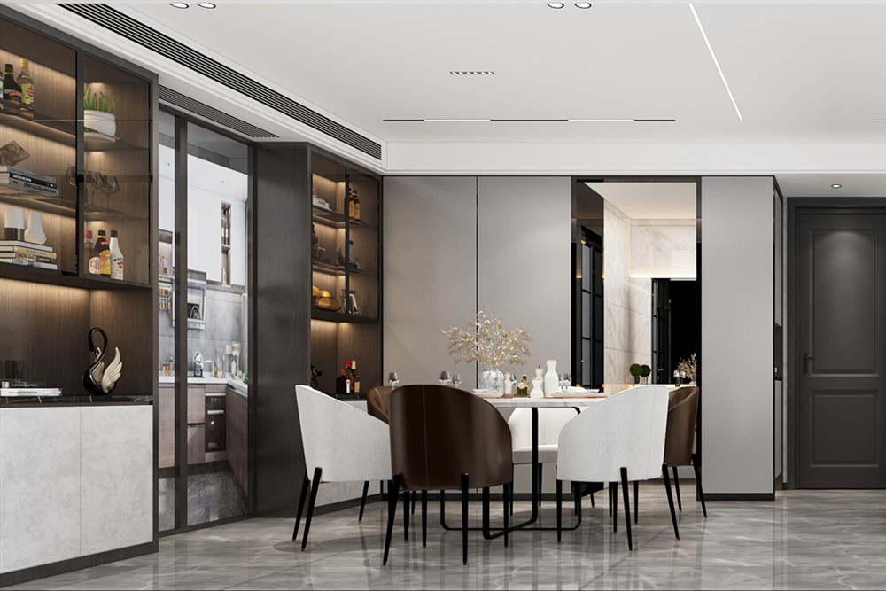 汕頭市時代金湖灣輕奢風(fēng)格四居室裝修案例