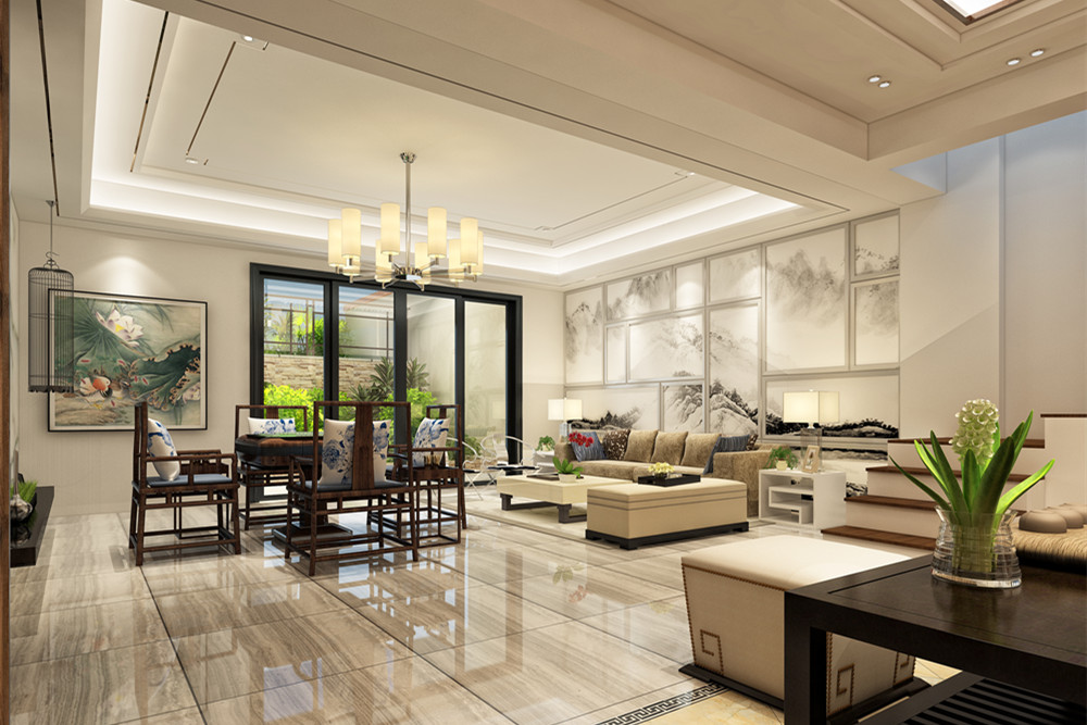 惠州市碧桂園十里銀灘別墅新中式風(fēng)格別墅裝修案例