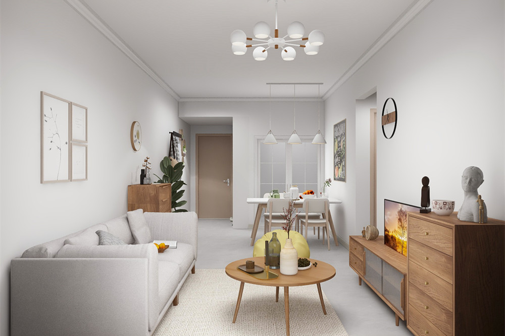 珠海市龍光玖云著北歐風(fēng)格三居室裝修案例