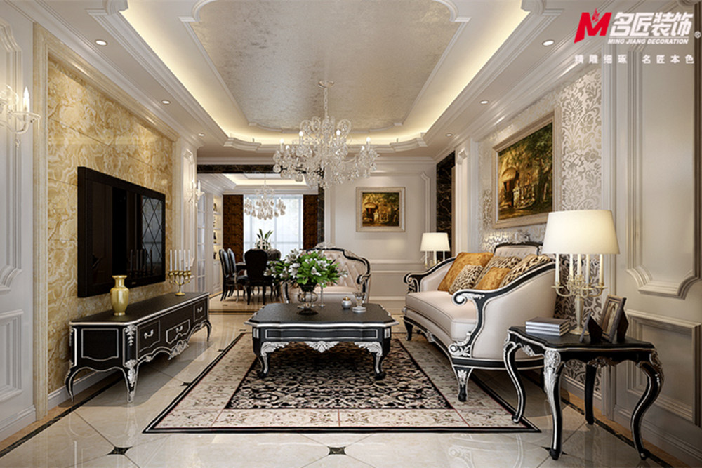 合肥101-200平米歐式風格萬達文旅城裝修設(shè)計效果圖