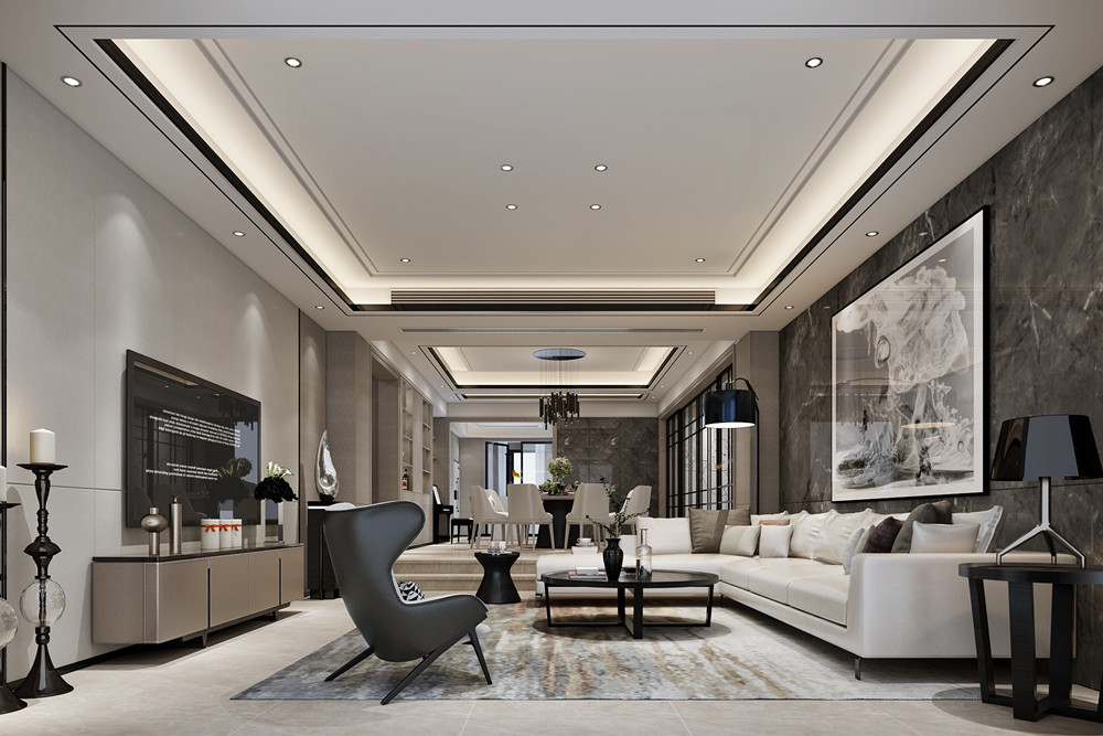 嘉興市金倉花苑現(xiàn)代簡約風格四居室裝修案例