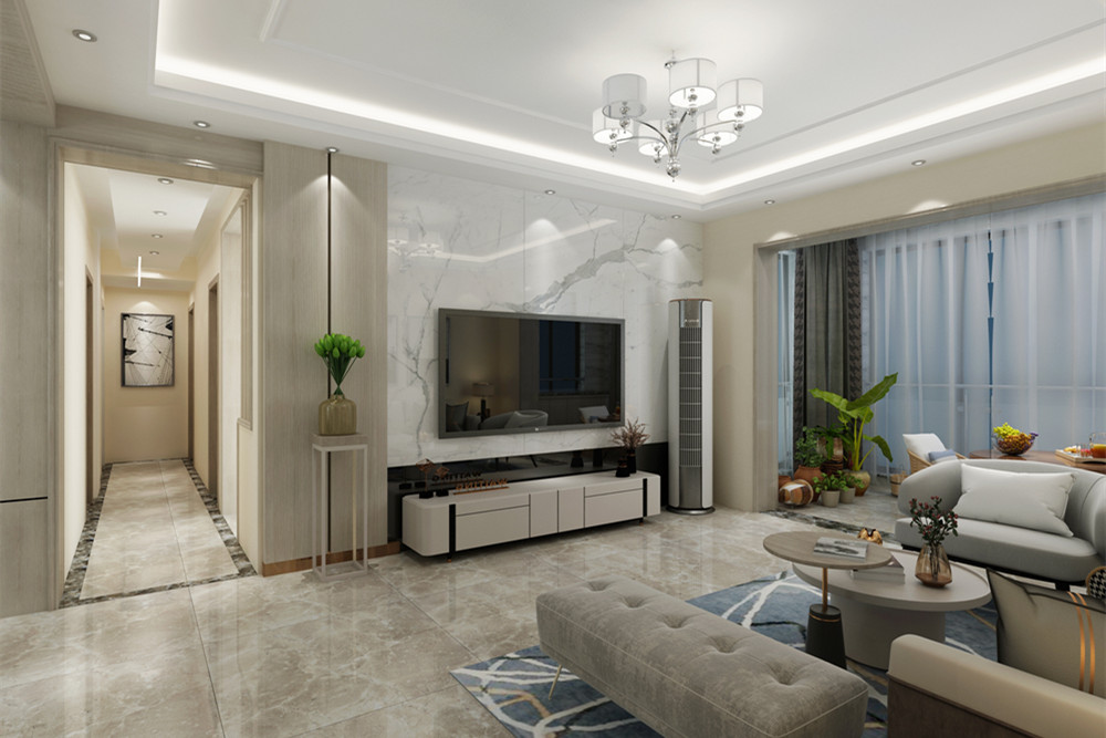 梧州市白云堡花園現(xiàn)代簡約風(fēng)格三居室裝修案例