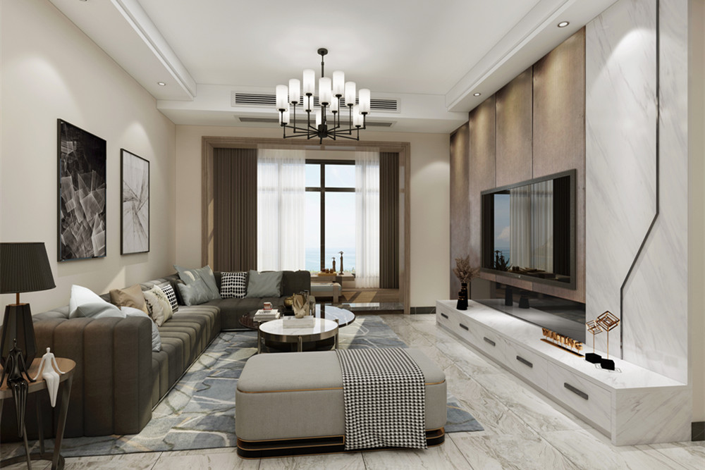 梧州市西環(huán)路中段小區(qū)輕奢風(fēng)格三居室裝修案例