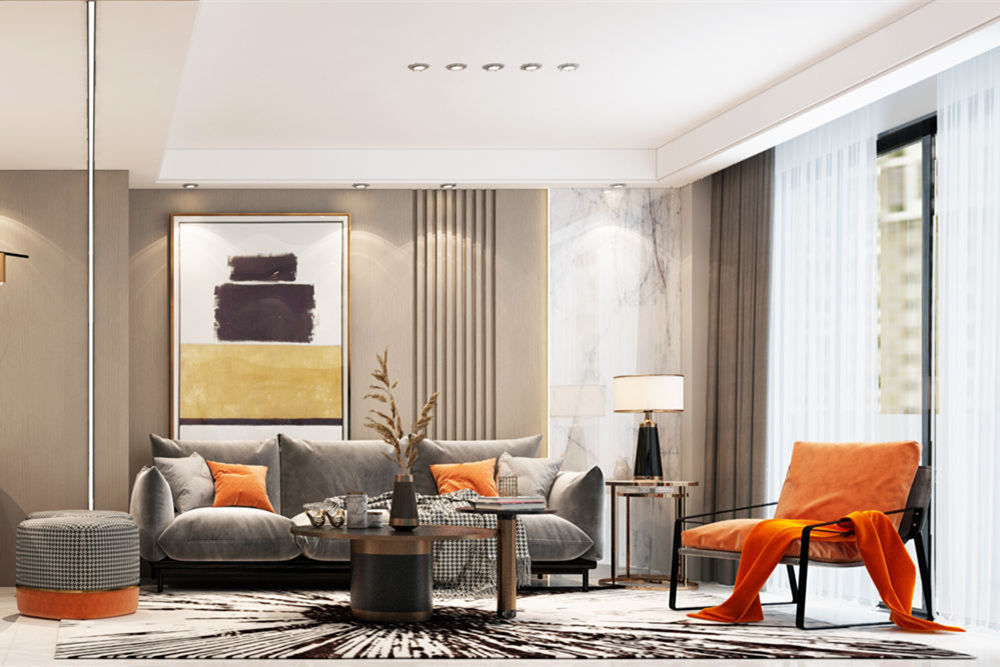 韶關市韶關富力城現代簡約風格三居室裝修案例