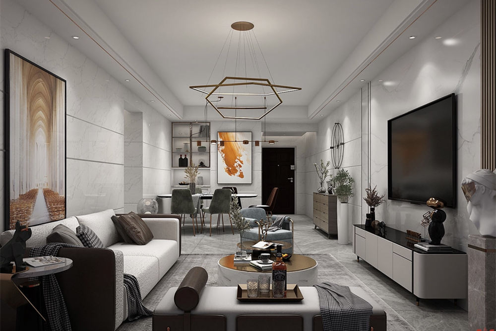 云浮市碧桂園林云苑現(xiàn)代簡約風格三居室裝修案例