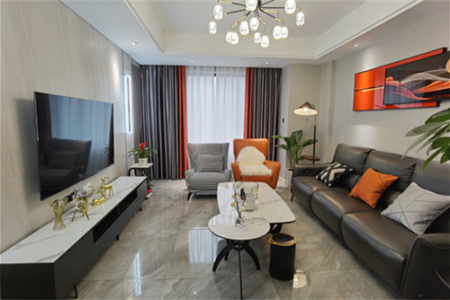 德陽市溫莎湖畔現(xiàn)代簡約風(fēng)格三居室裝修案例