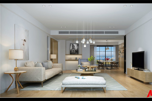 湛江市城市美林現(xiàn)代簡約風(fēng)格三居室裝修案例