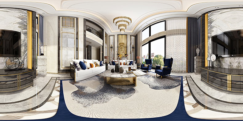 御墅龍山別墅輕奢風(fēng)格VR案例