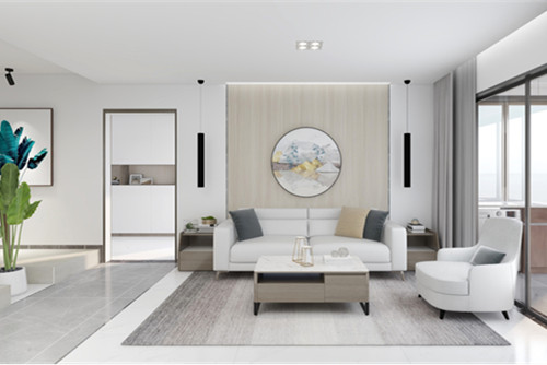 海口市四季華庭綠世界現(xiàn)代簡約風(fēng)格三居室裝修案例