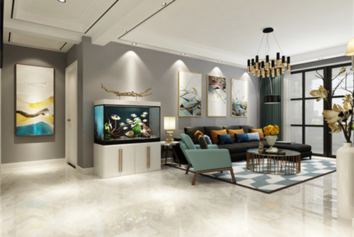 泰州市春江花城現(xiàn)代簡約風格三居室裝修案例