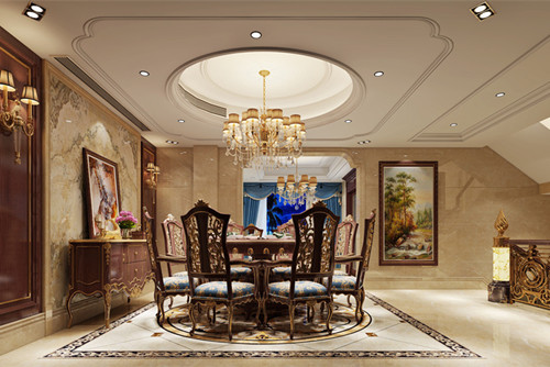 泰州市春江花城歐式風格別墅裝修案例