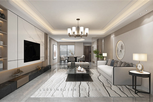 樂山市樂山萬達廣場 萬達&middot;御府輕奢風格四居室裝修案例