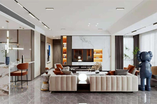 樂山市樂山萬達廣場 萬達&middot;御府輕奢風格四居室裝修案例