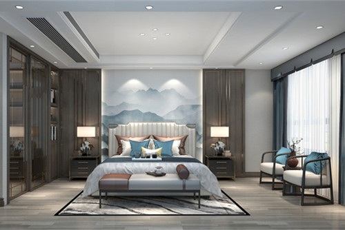 六安201-300平米新中式風格龍湖灣室內(nèi)設(shè)計效果圖