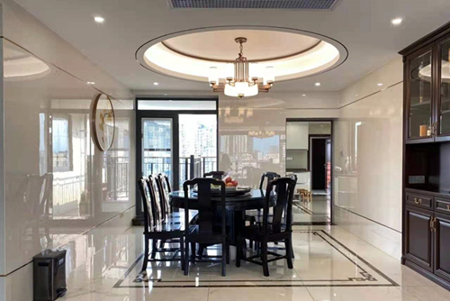 河源市得嘉花園新中式風(fēng)格別墅裝修案例