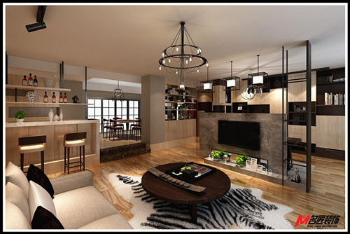 廣州市利海托斯卡納新中式風(fēng)格三居室裝修案例